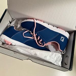 💙💕 NWT Footjoy Shoes Golf, Casual, Sneaker Size 8 Pink Blue and White 💕💙